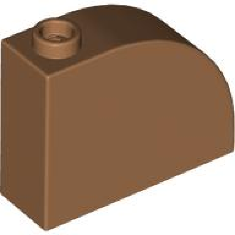 Dakpan, Gebogen 3x1x2 Medium Nougat
