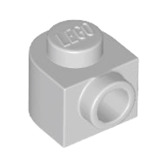 Steen, Rond 1x1x2/3 halve cirkel met uitstekend nopje Light Bluish Gray