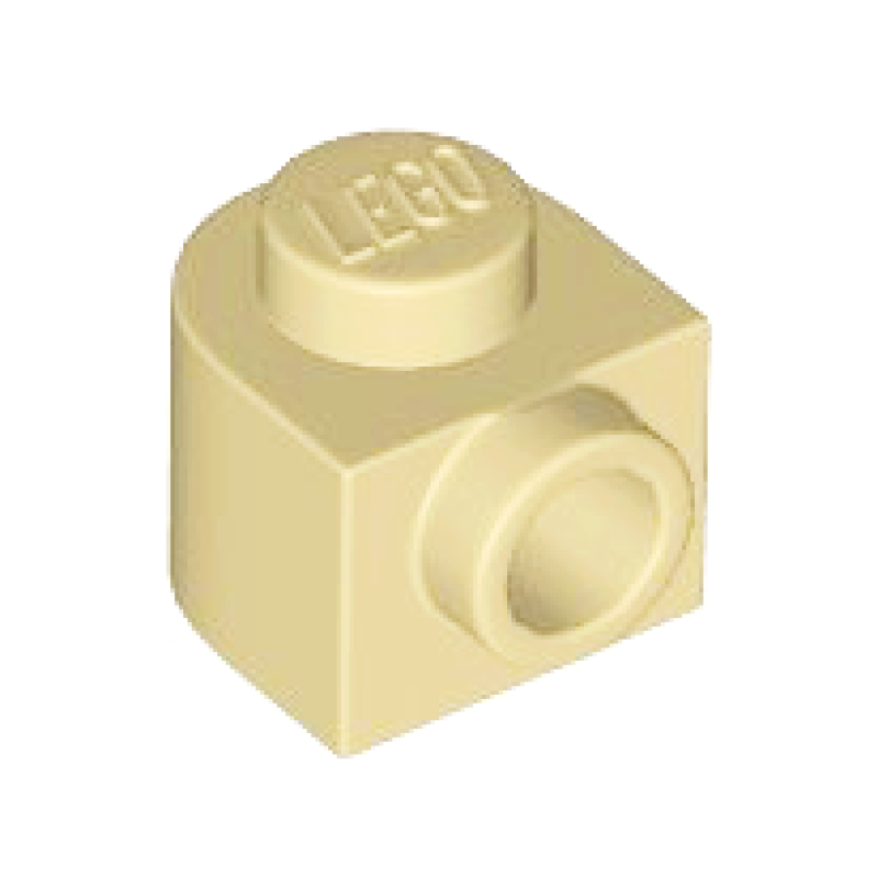 Steen, Rond 1x1x2/3 halve cirkel met uitstekend nopje Tan