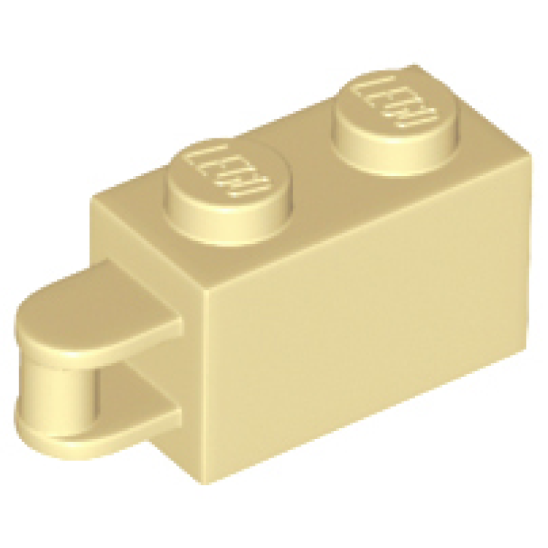 Steen, Aangepast 1x2 met handvat aan uiteinde Tan