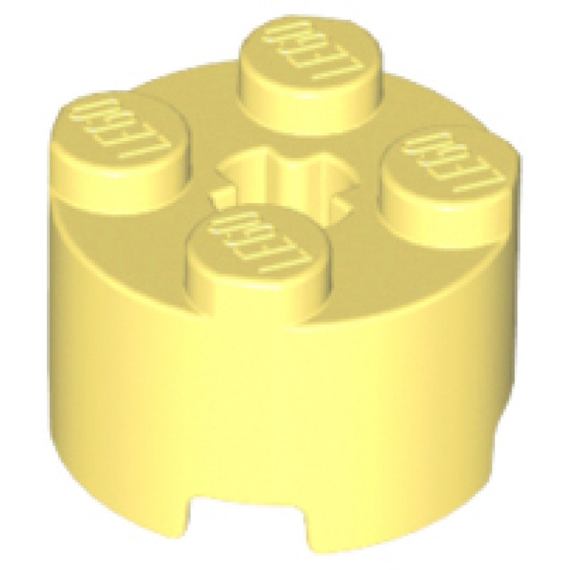 Steen, Rond 2x2 Bright Light Yellow
