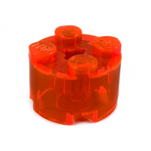 Steen, Rond 2x2 Trans Neon Orange