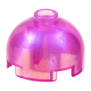 Steen, Rond 2x2 bol Satin Trans Dark Pink