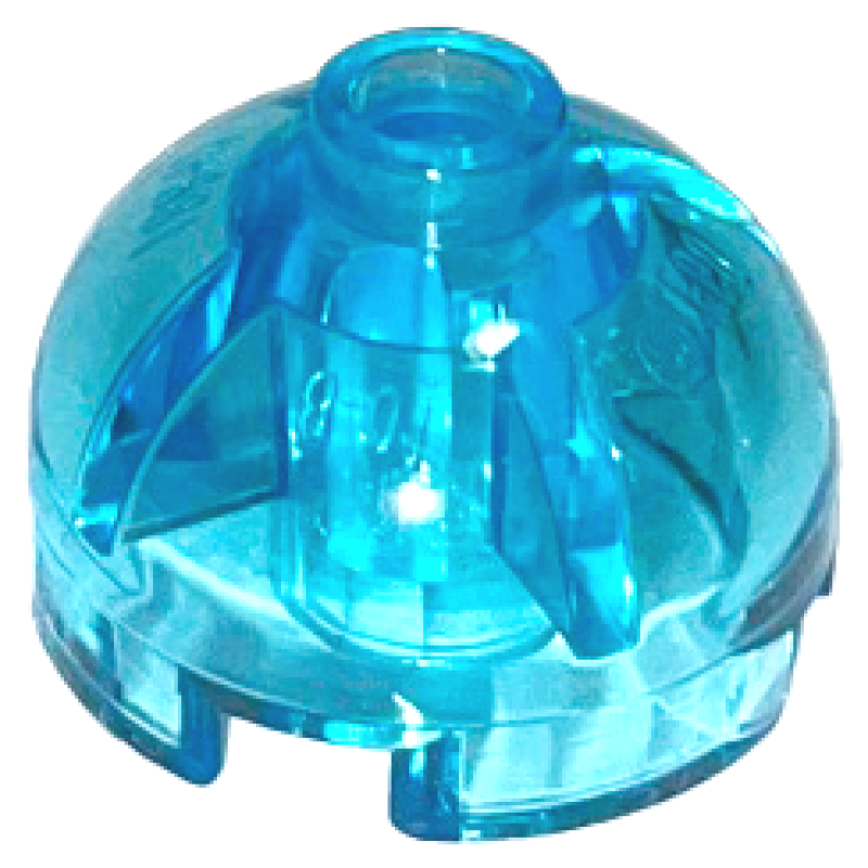 Steen, Rond 2x2 bol Trans Light Blue