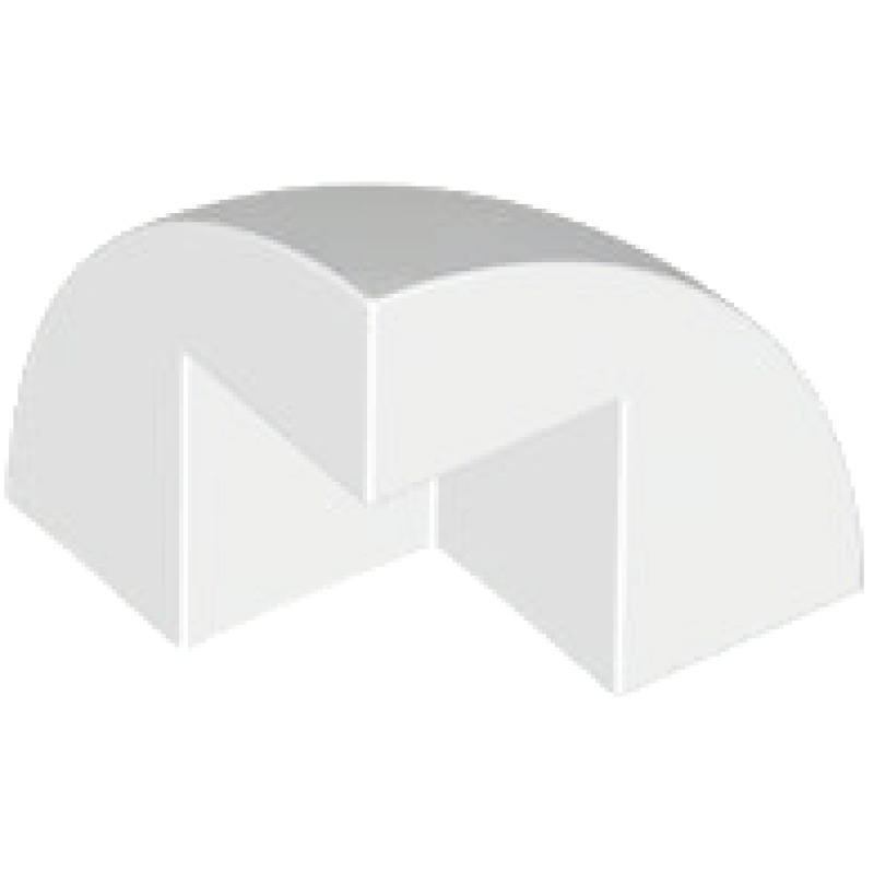 Steen, Rond Hoek 2x2x1 2/3 koepelvormige bovenkant White