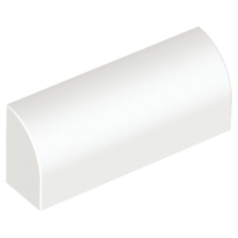 Dakpan, Gebogen 1x4x1 1/3 White