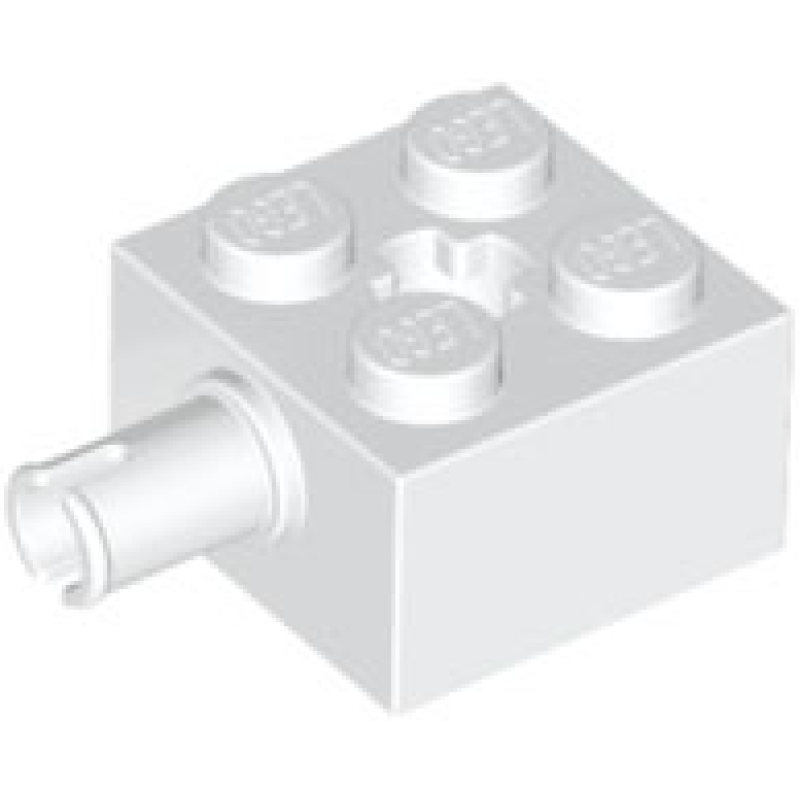 Steen, Aangepast 2x2 met pin en as gat White