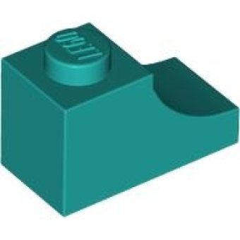 Boog 1x2 omgekeerd Dark Turquoise