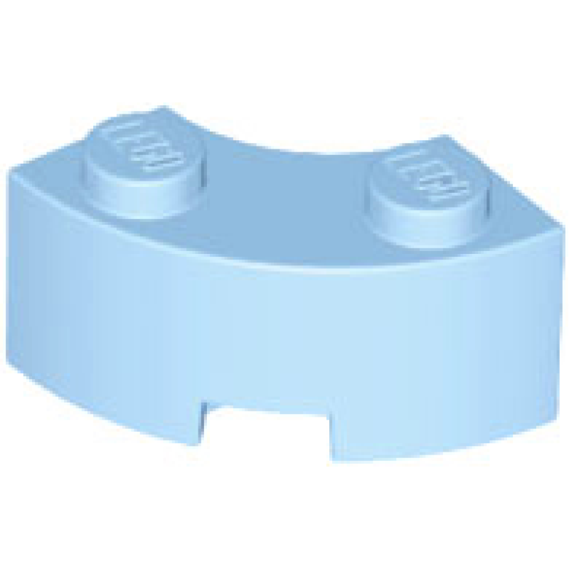 Steen, Rond Hoek 2x2 macaroni Bright Light Blue