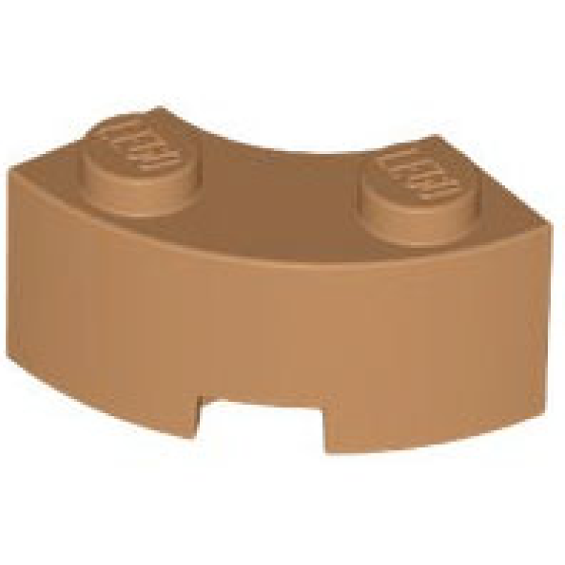 Steen, Rond Hoek 2x2 macaroni Medium Nougat