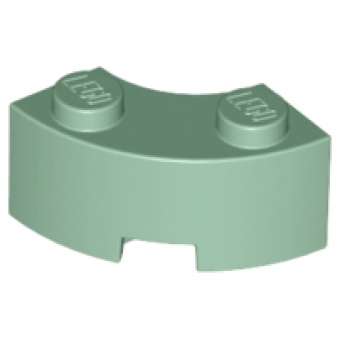 Steen, Rond Hoek 2x2 macaroni Sand Green