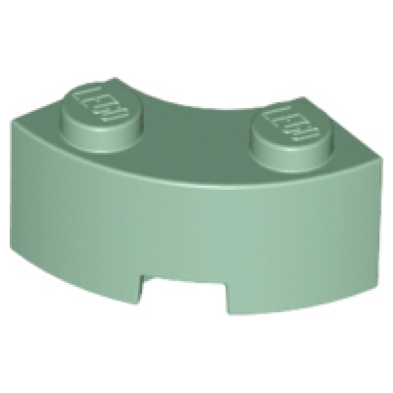 Steen, Rond Hoek 2x2 macaroni Sand Green