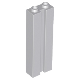 Steen, Aangepast 1x2x5 met gleuf Light Bluish Gray