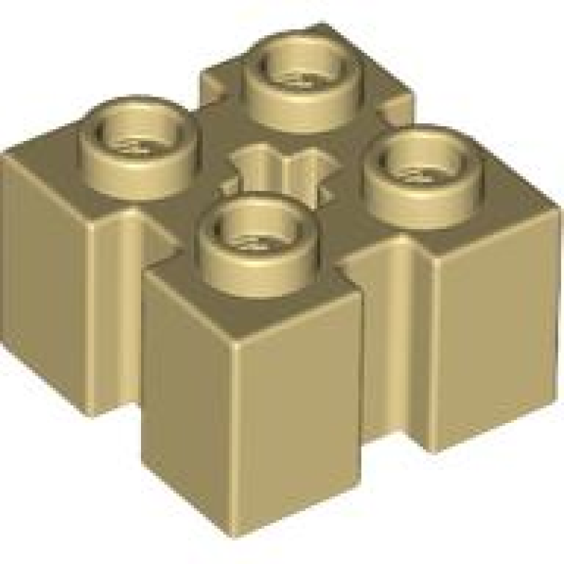 Steen, Aangepast 2x2 met gleuven en as gat Tan