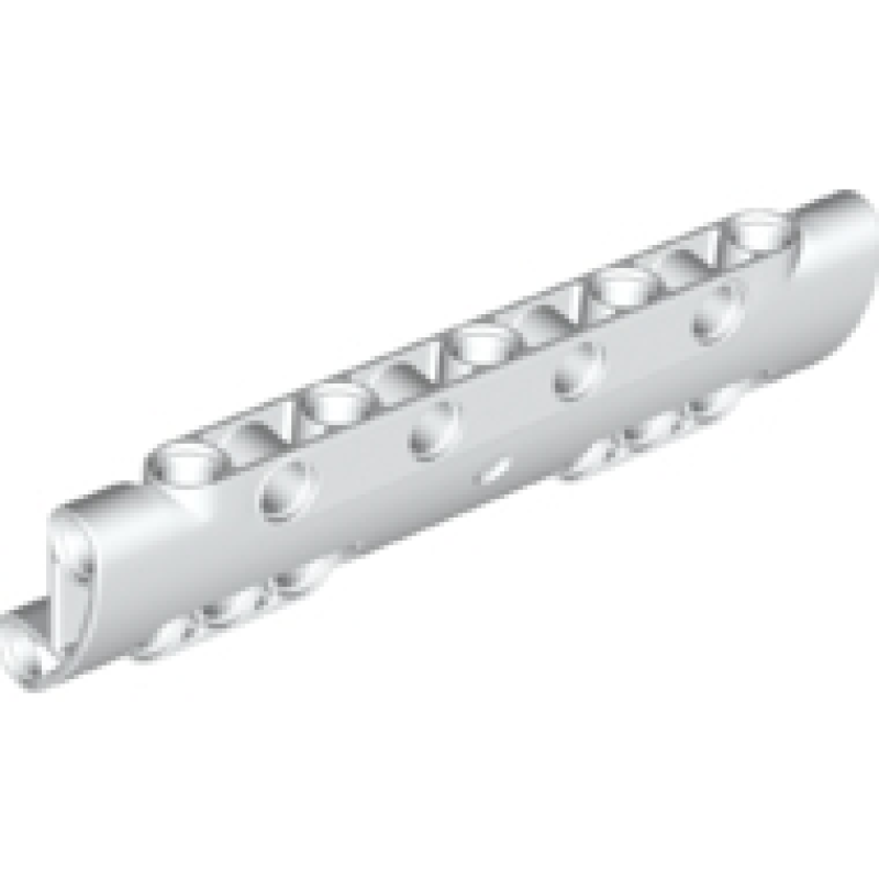 Technic, Paneel Gebogen 11x3 met 10 pin gaten White