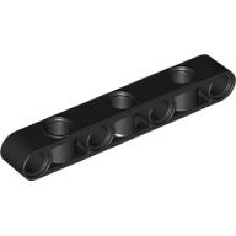 Technic, Hefbalk, Aangepast Loodrechte Gaten Dik 1x7 Black