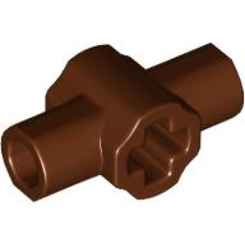 Technic, As Koppeling met 2 staafhouders loodrecht (licht zwaard gevest) Reddish Brown