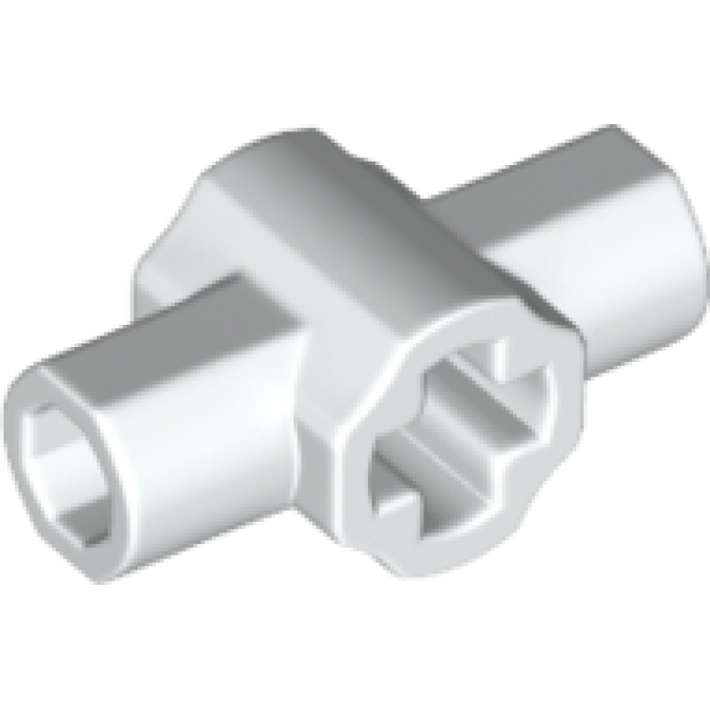Technic, As Koppeling met 2 staafhouders loodrecht (licht zwaard gevest) White