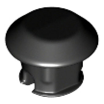 Technic, Schakel Bevestiging, Enkel, Rubber Black