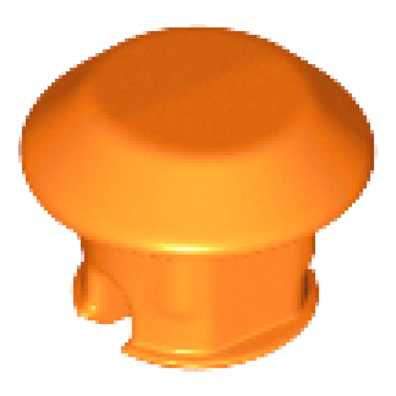 Technic, Schakel Bevestiging, Enkel, Rubber Orange