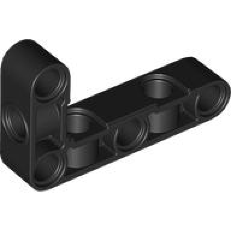 Technic, Hefbalk, Aangepast Haakese Gaten, Gebogen Dik L Vorm 3x5 Black