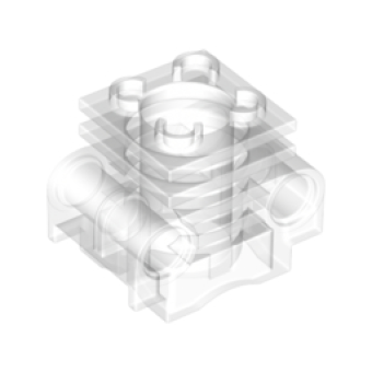 Technic Motor Cylinder zonder zij-sleuf Trans Clear