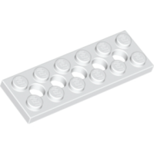 Technic, Plaat 2x6 met 5 gaten White