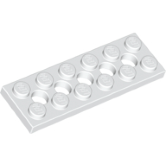 Technic, Plaat 2x6 met 5 gaten White