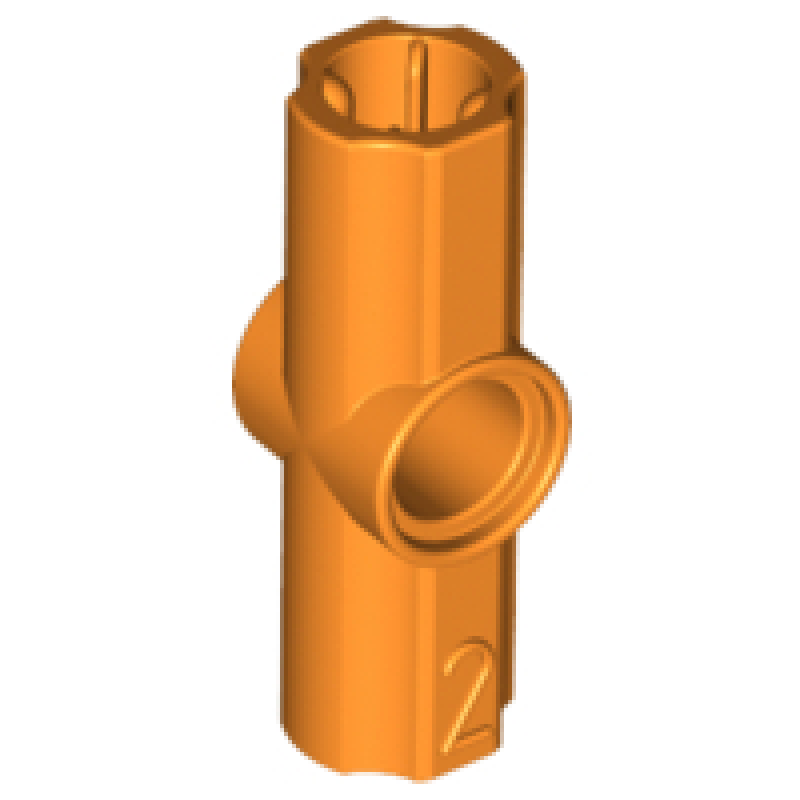 Technic, As en Pin Koppeling #2 180° Orange