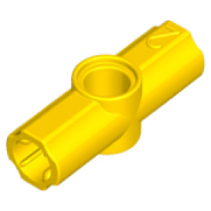 Technic, As en Pin Koppeling #2 180° Yellow