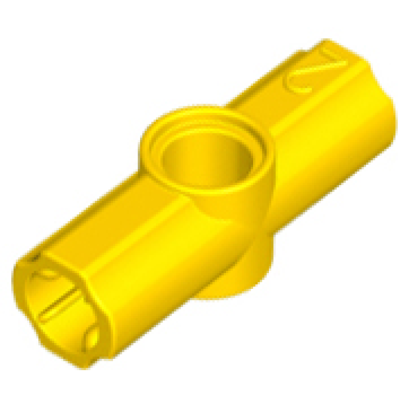 Technic, As en Pin Koppeling #2 180° Yellow