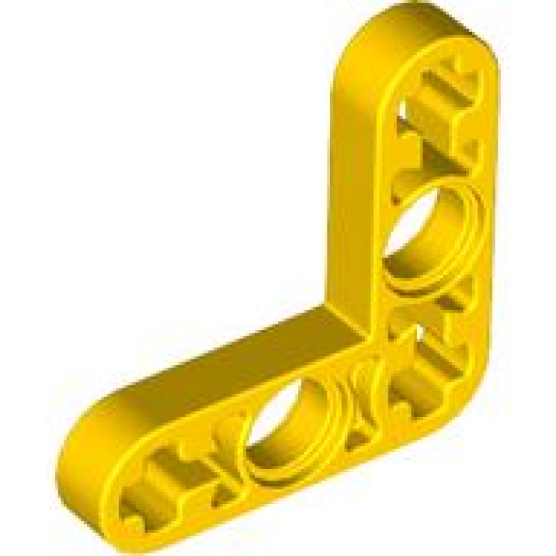 Technic, Hefbalk Aangepast Gebogen Dun L-Vorm 3x3 Yellow