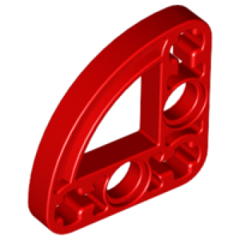 Technic, Hefbalk, Aangepast 3x3 L-vorm met kwart ellips dun Red