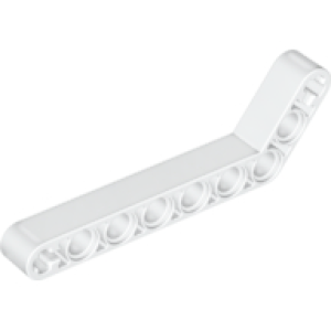 Technic, Hefbalk Dik 1x9 (7-3) gebogen White