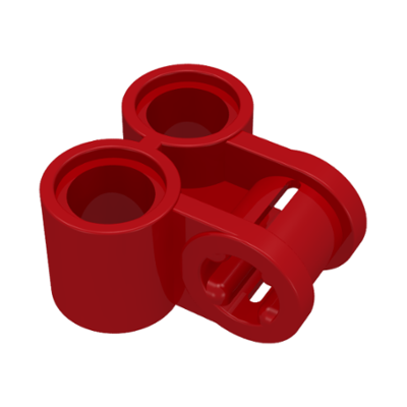 Technic, As en Pin Koppeling Loodrecht Dubbel Red