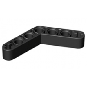 Technic, Hefbalk Aangepast Gebogen Dik 1x7 (4-4) Black