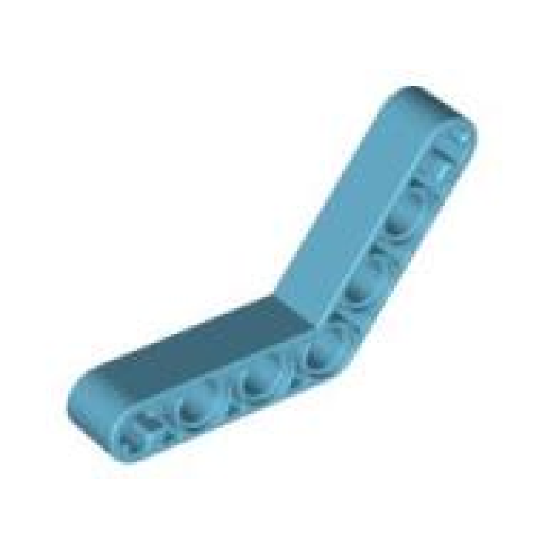 Technic, Hefbalk Aangepast Gebogen Dik 1x7 (4-4) Medium Azure