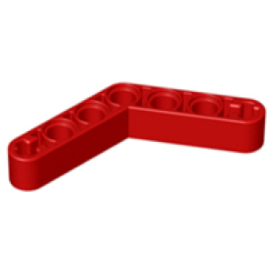 Technic, Hefbalk Aangepast Gebogen Dik 1x7 (4-4) Red