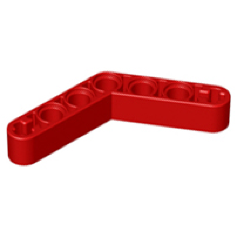 Technic, Hefbalk Aangepast Gebogen Dik 1x7 (4-4) Red