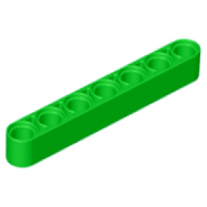 Technic, Hefbalk Dik 1x7 Bright Green