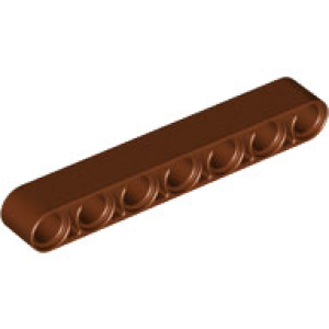 Technic, Hefbalk Dik 1x7 Reddish Brown