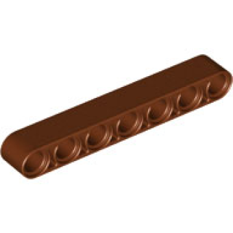 Technic, Hefbalk Dik 1x7 Reddish Brown