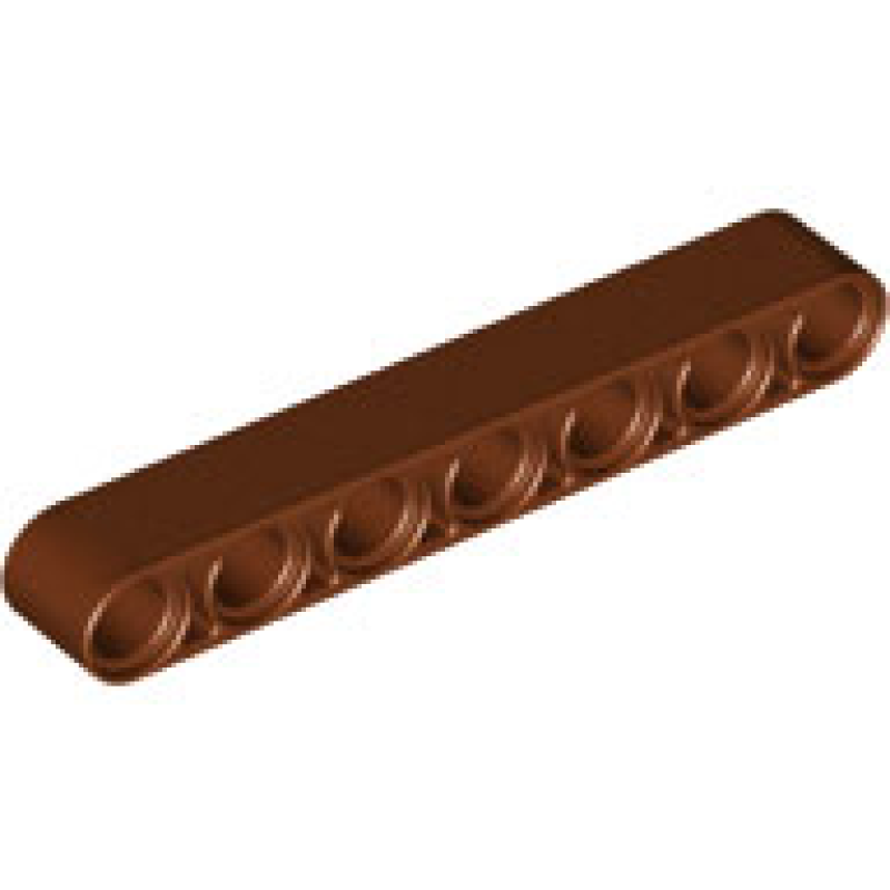 Technic, Hefbalk Dik 1x7 Reddish Brown
