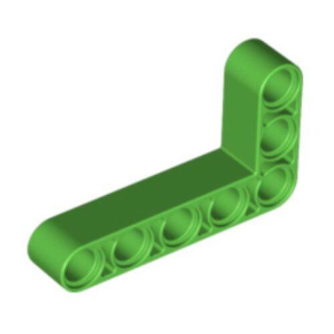 Technic, Hefbalk, Aangepast Gebogen Dik L Vorm 3x5 Bright Green