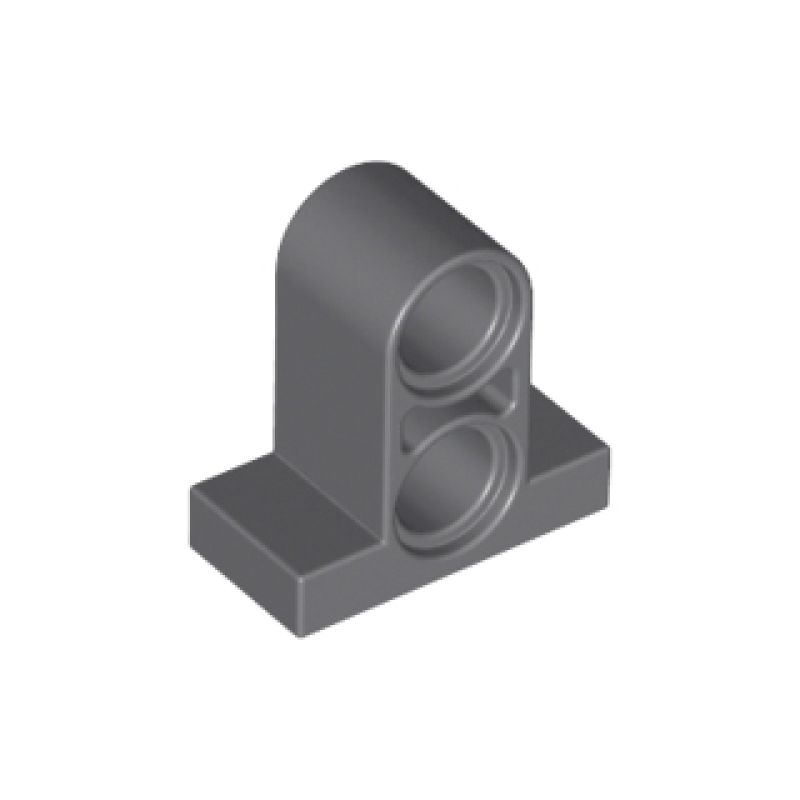 Technic, Pin Koppeling Plaat 1x2x1 2/3 met 2 gaten dubbel bovenop Dark Bluish Gray