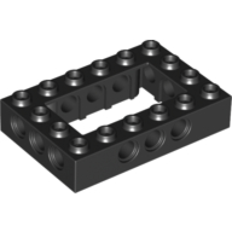 Technic, Steen 4x6 open midden Black