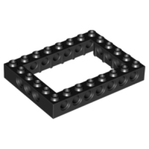 Technic, Steen 6x8 Open Midden Black