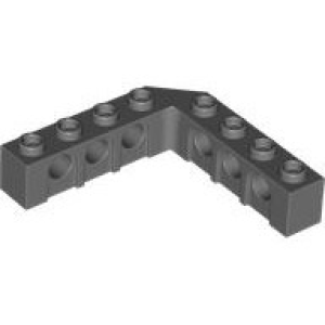 Technic, Steen 5x5 Rechte Hoek (1x4 - 1x4) Dark Bluish Gray