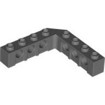 Technic, Steen 5x5 Rechte Hoek (1x4 - 1x4) Dark Bluish Gray