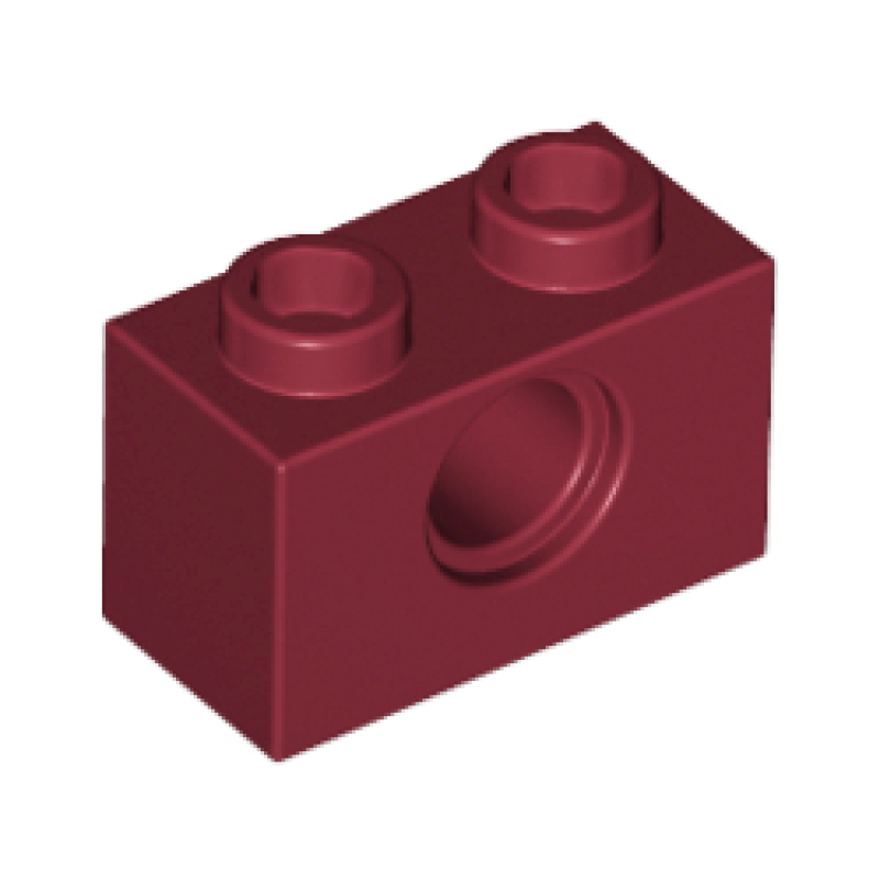 Technic, Steen 1x2 Dark Red
